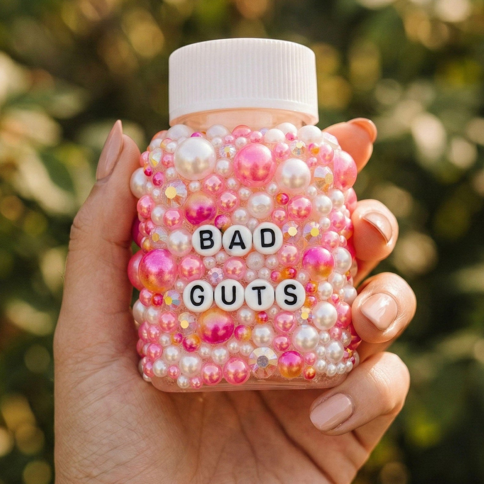 Funny ill decorative pill bottles with sarcastic humour. Empty prescription-style containers in custom colours. A perfect mental health or chronic illness gift.