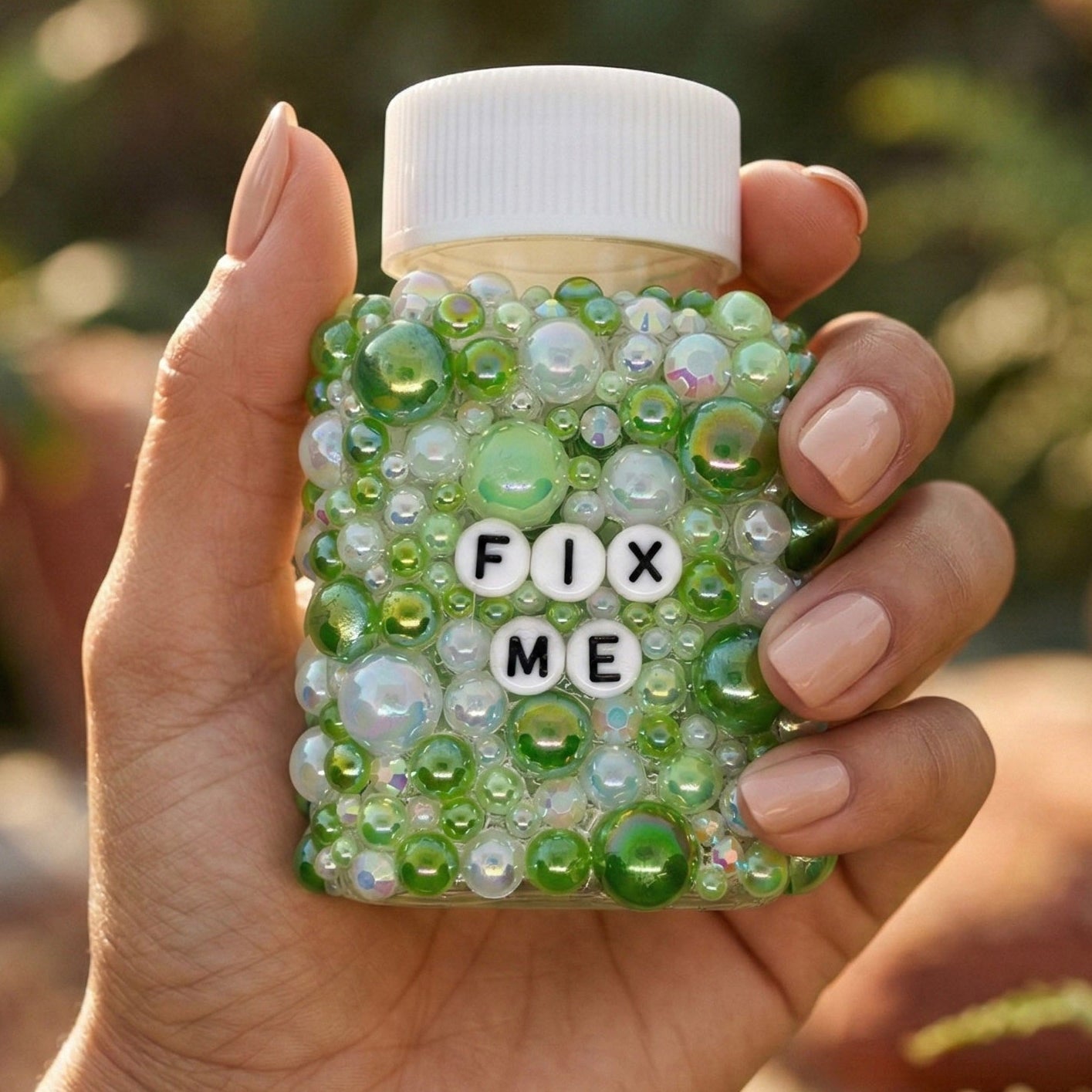 Funny ill decorative pill bottles with sarcastic humour. Empty prescription-style containers in custom colours. A perfect mental health or chronic illness gift.